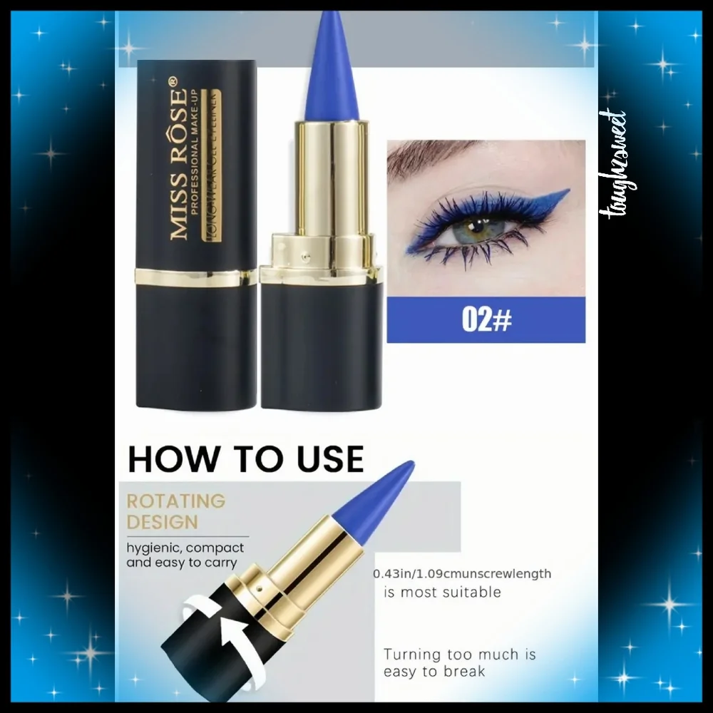 🆕️WATERPROOF SMUDGE PROOF HIGHLY PIGMENTED GEL EYELINER SET SILVER,BLUE & BLACK